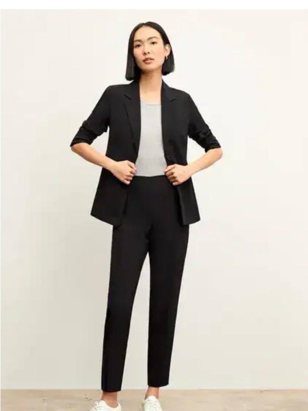 MM Lafleur Black Tailored High-Rise Trousers